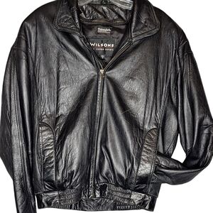 Vintage black Willsons leather Jacket SIZE small